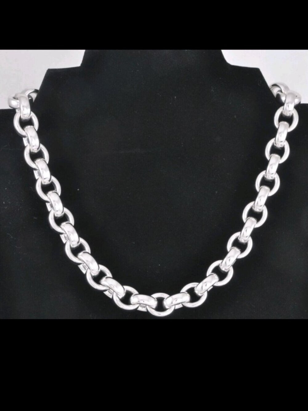 Milor Italy 14k white gold 18' chunky chain necklace NWOT